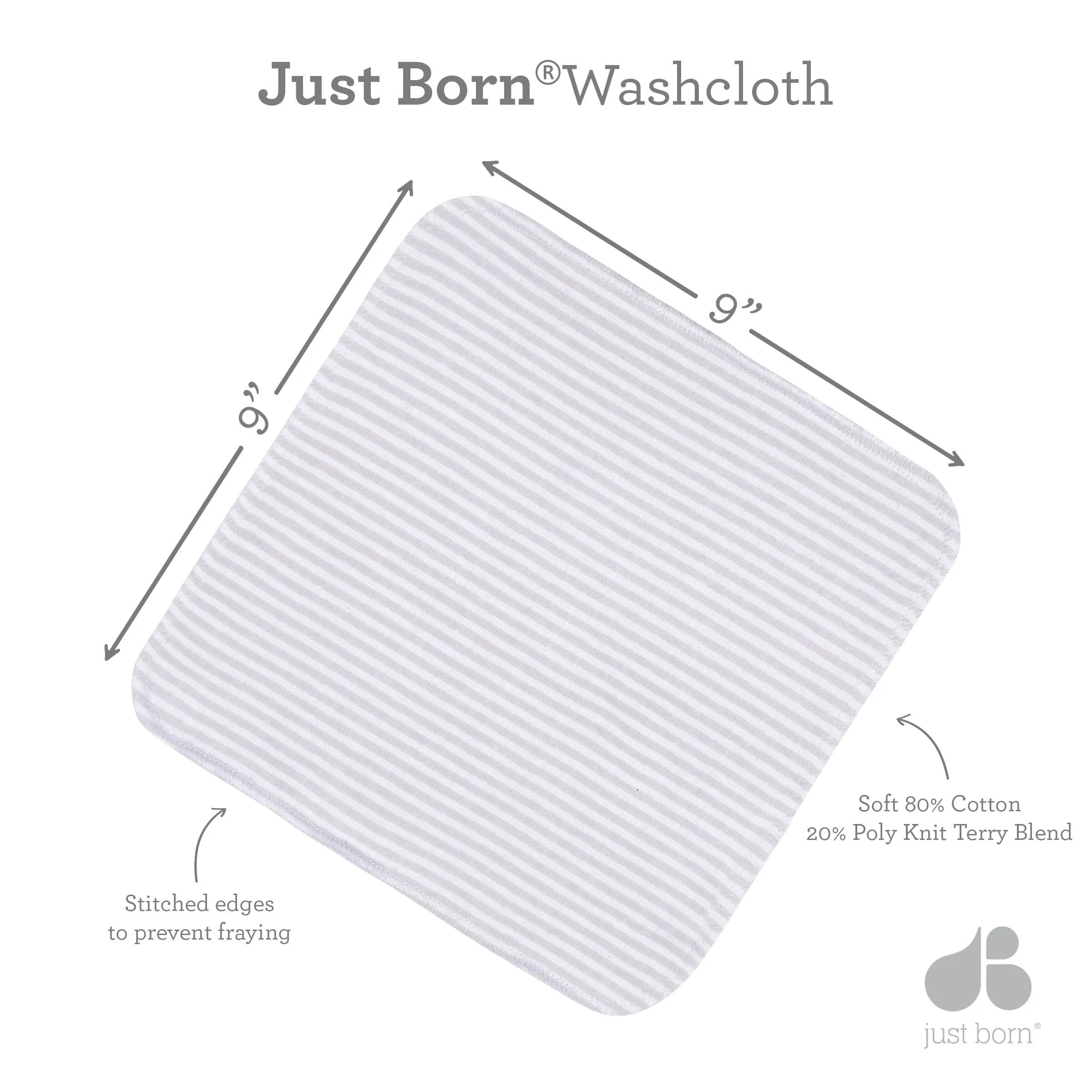 10-Pack Baby Neutral  Washcloths