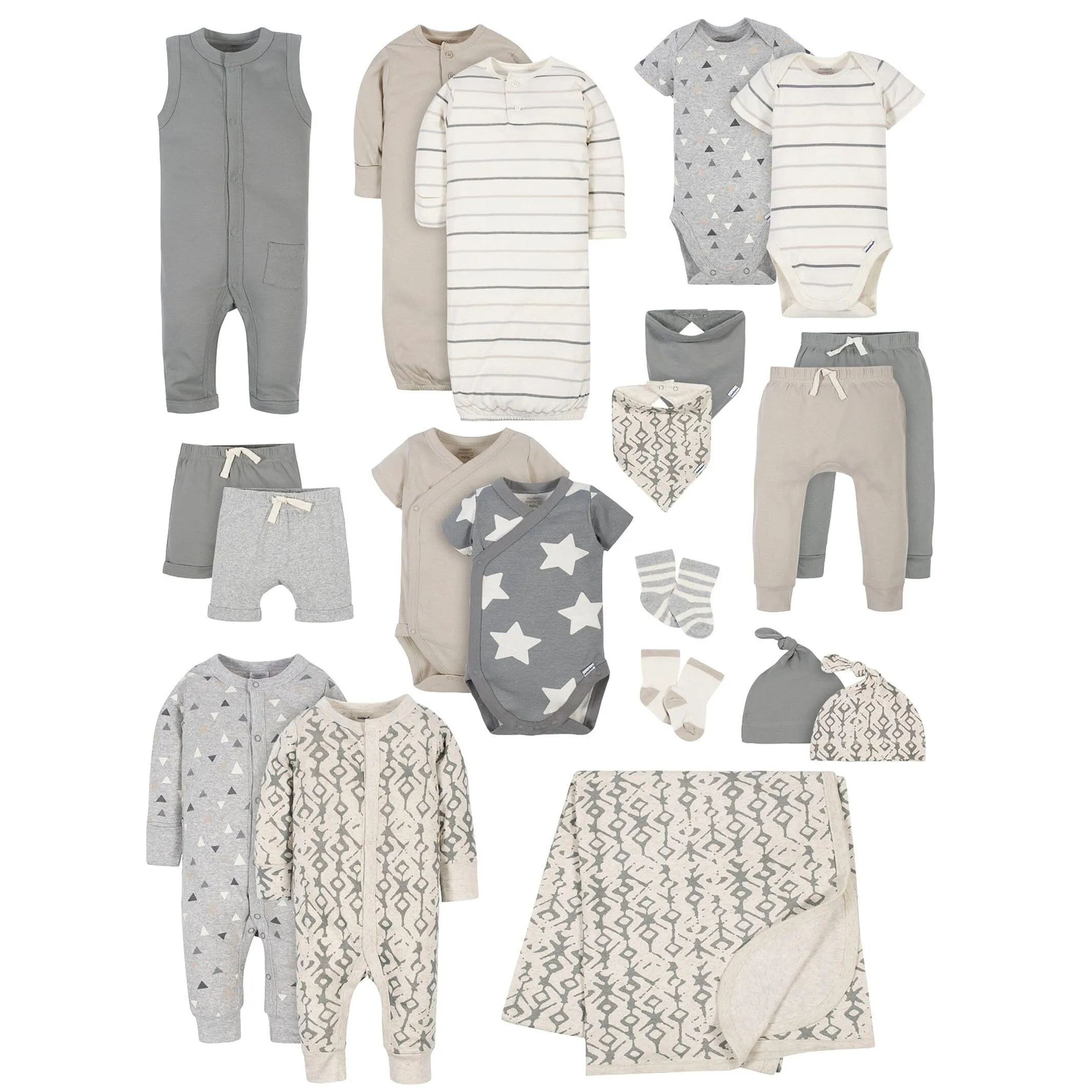 20-Piece Baby Boys Grey Gift Set