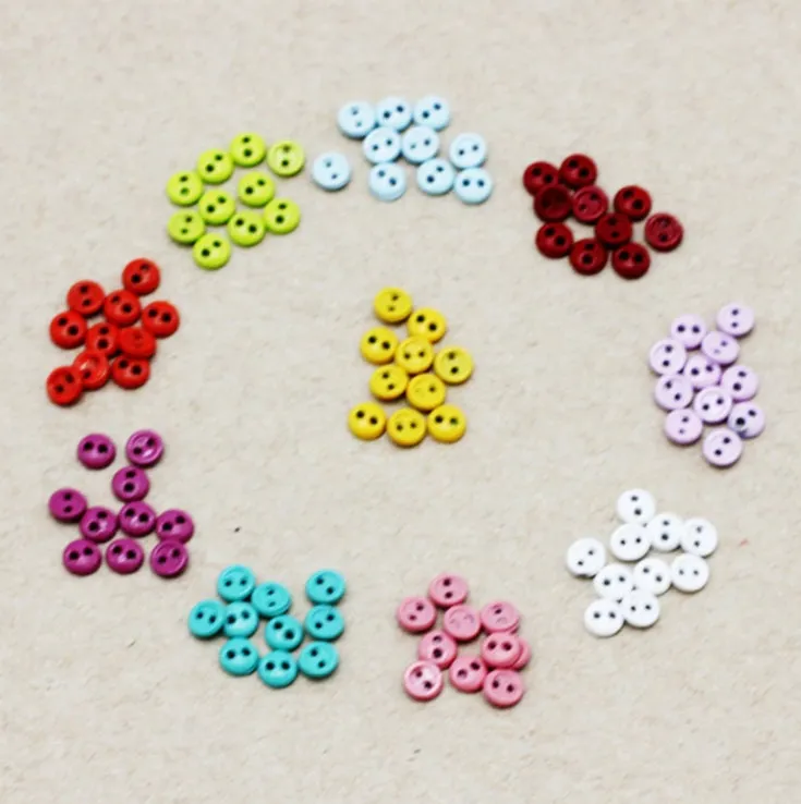 30 Pcs 3 mm 4 mm Doll Buttons - Micro Buttons - Miniature Tiny  Buttons - Botones - Round Sewing Buttons for Doll Clothes Making Supplies