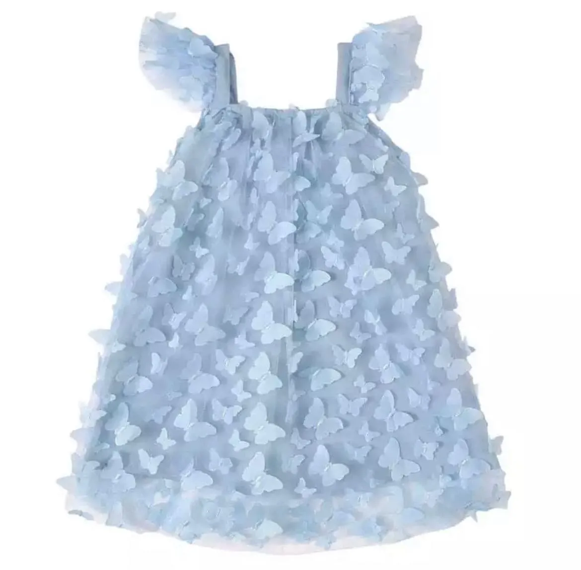 3D Butterfly Dress - Baby Blue