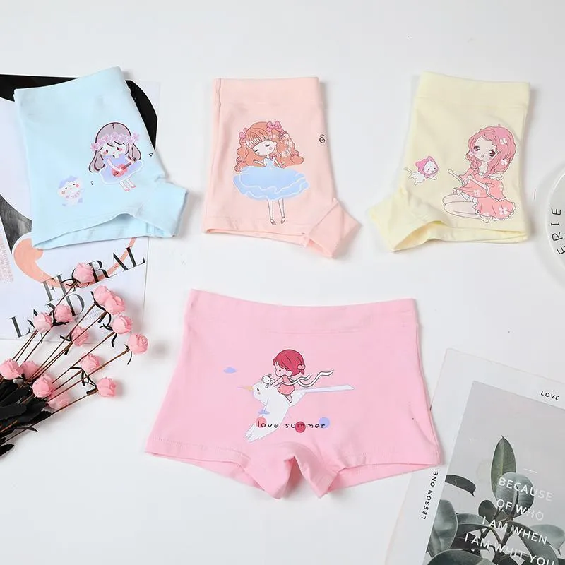 4-piece Cartoon Pattern Panties for Girl