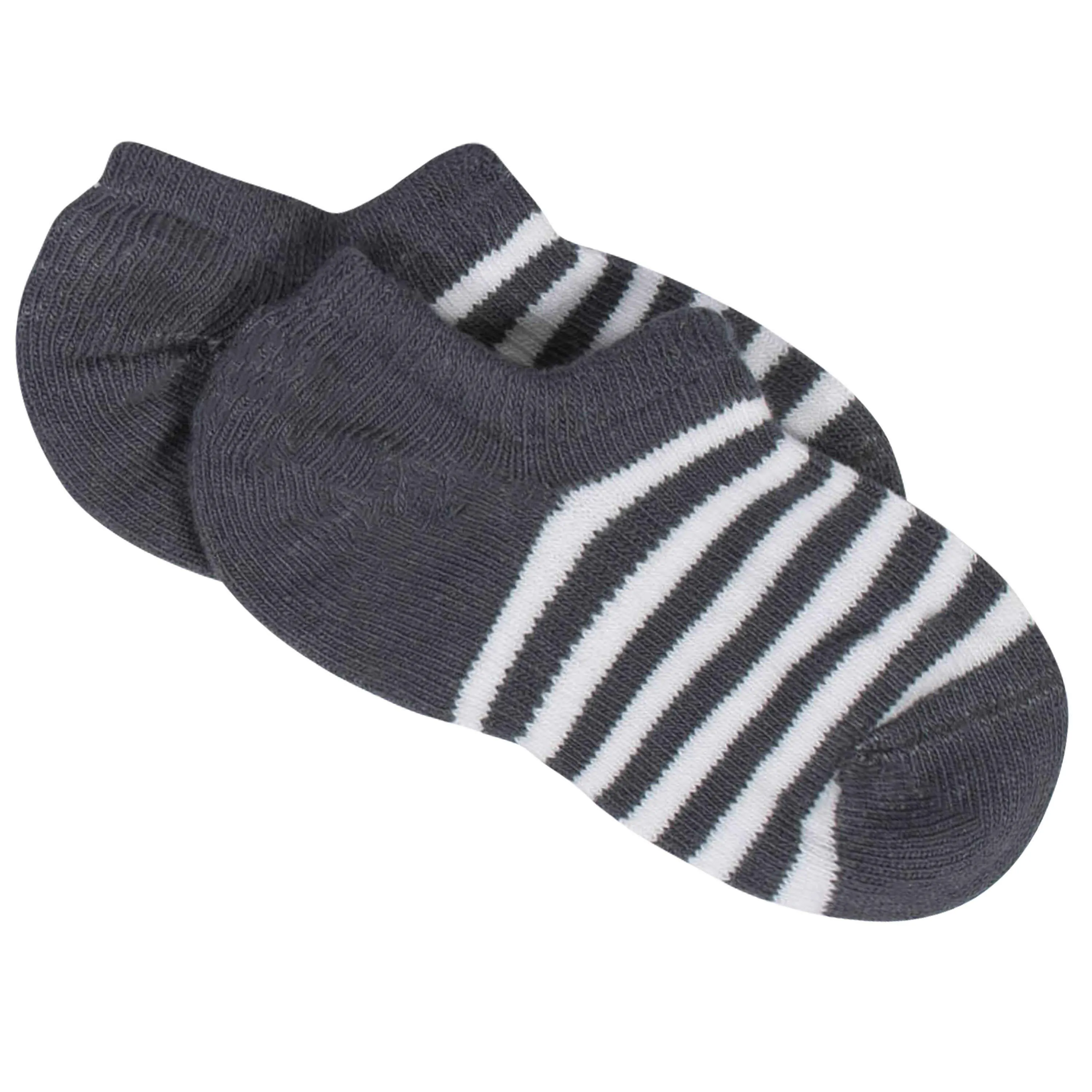 8-Pack Baby Boys' Stripes Wiggle-Proof® No Show Socks