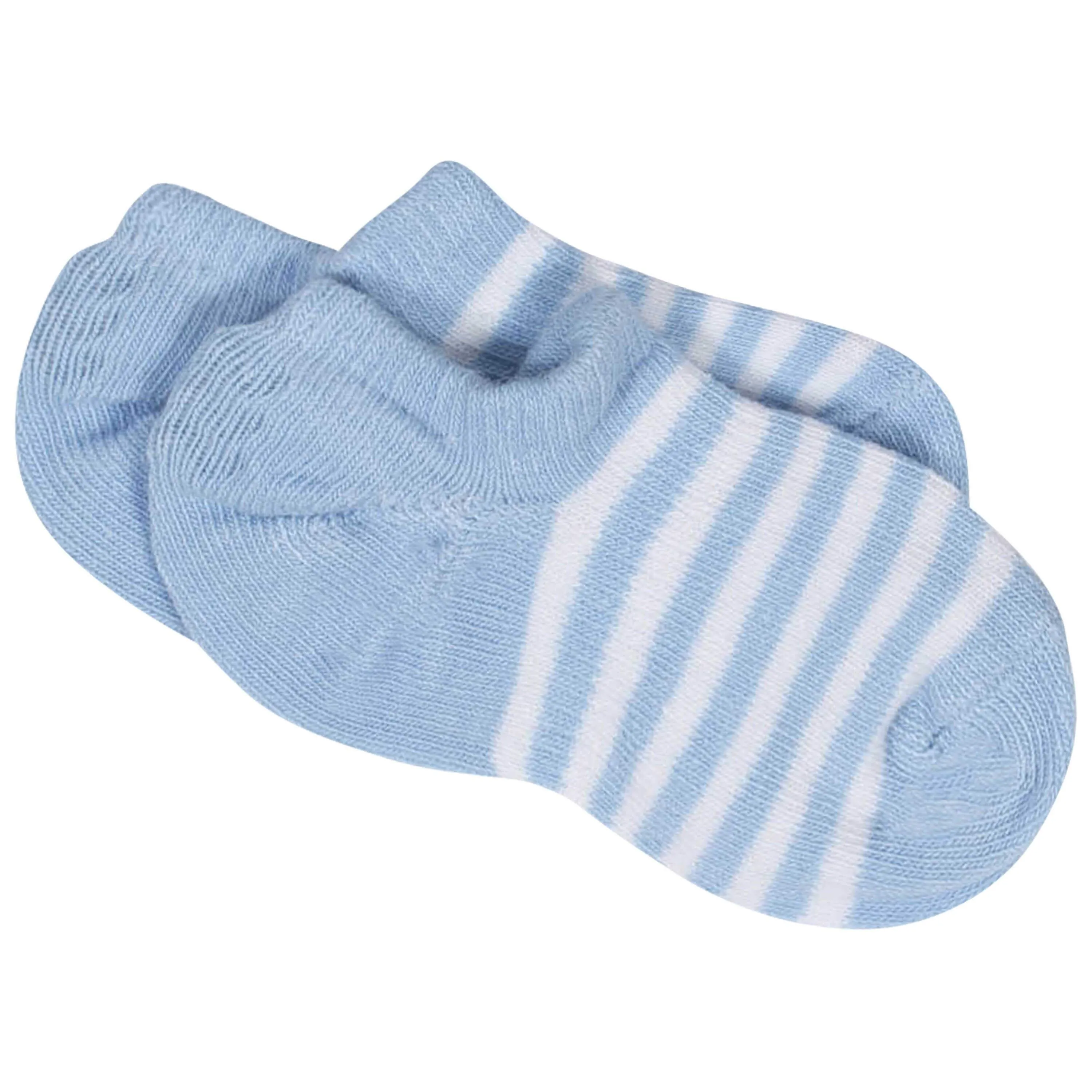 8-Pack Baby Boys' Stripes Wiggle-Proof® No Show Socks