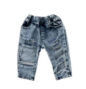 Acid Wash Ripped Jeans - TrendyDistressed Baby Jeans