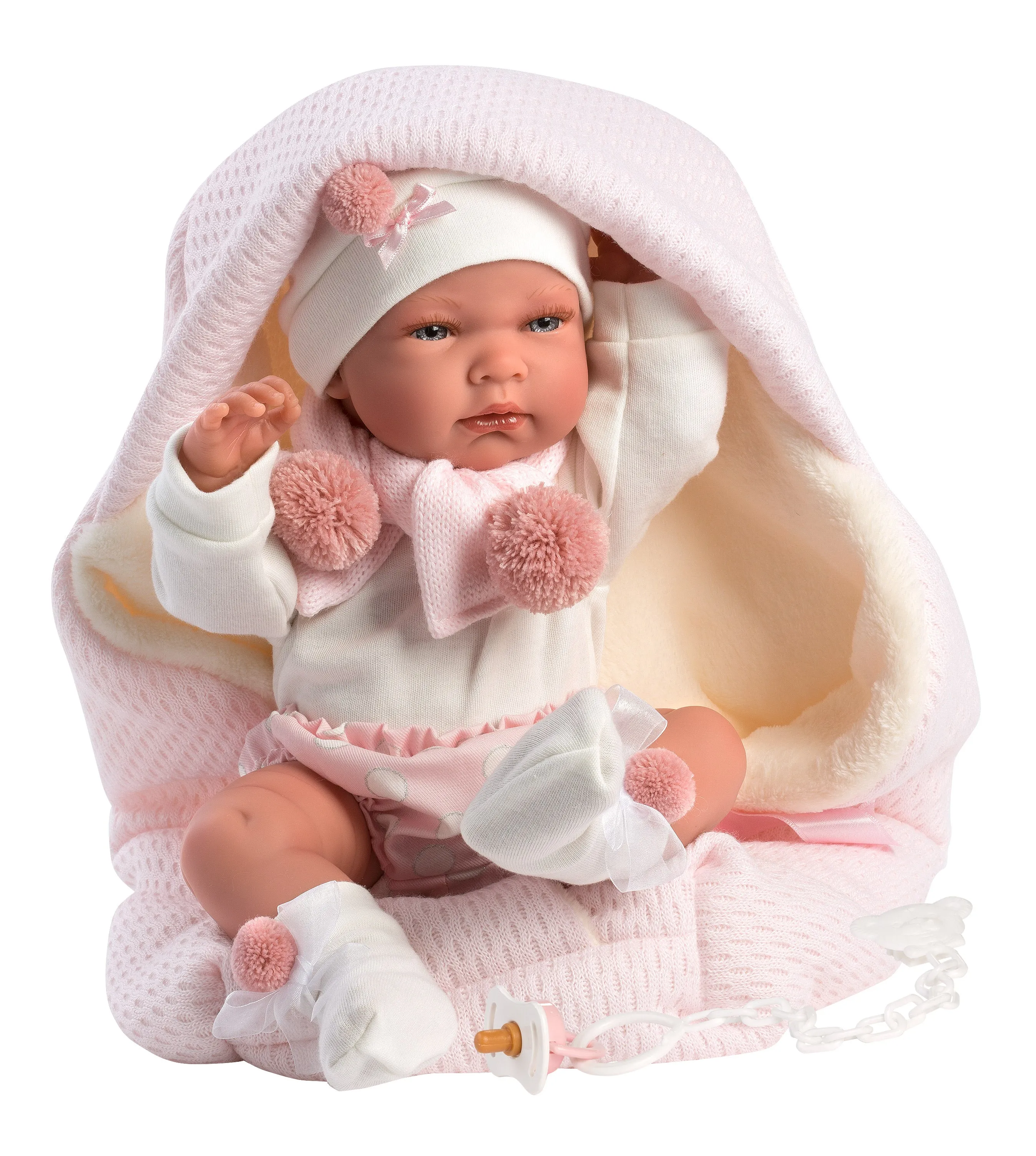 Anatomically Correct Baby Doll With Swaddle Blanket | 15.7" | Lydia