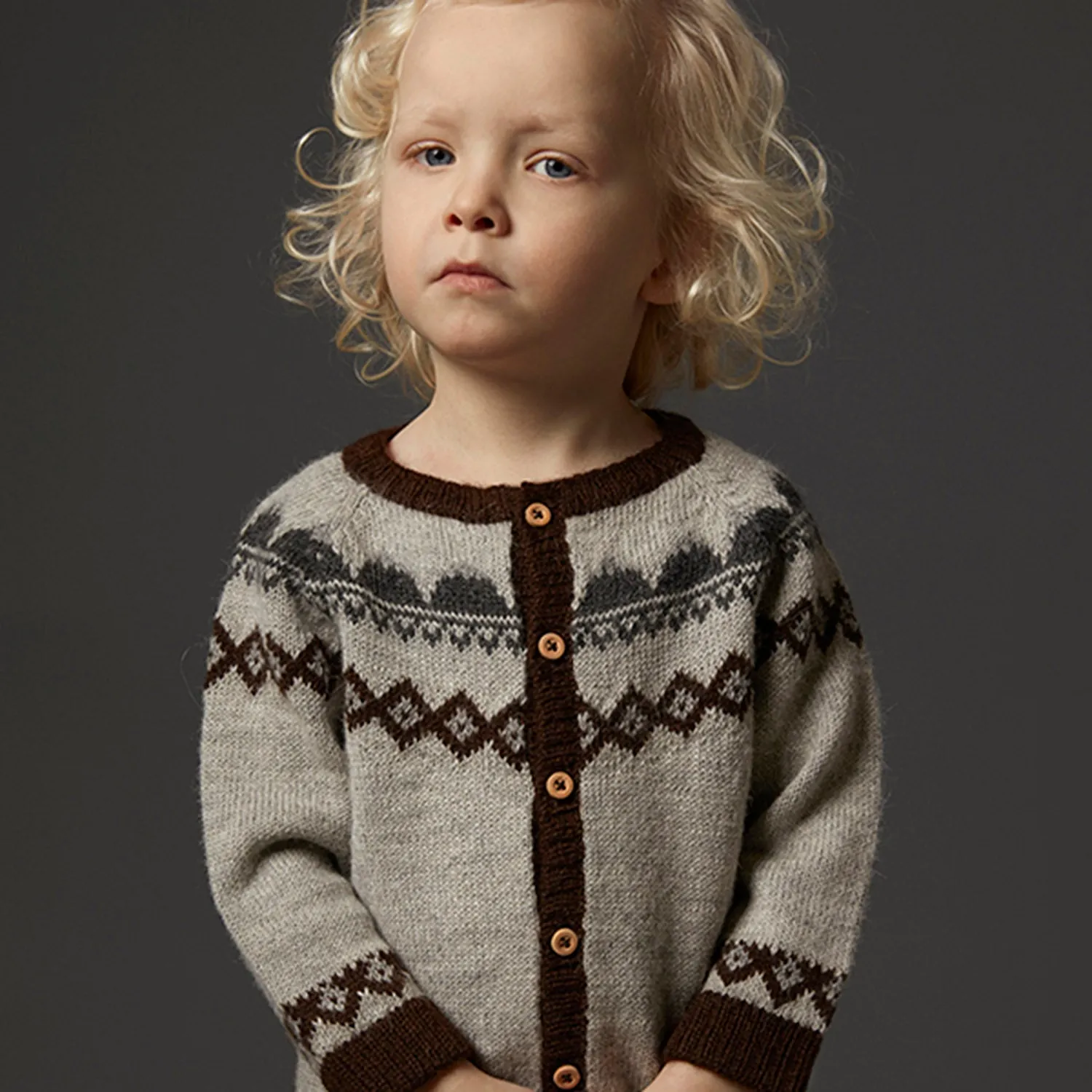 Baby & Kids Alpaca Mountain Cardigan - Grey