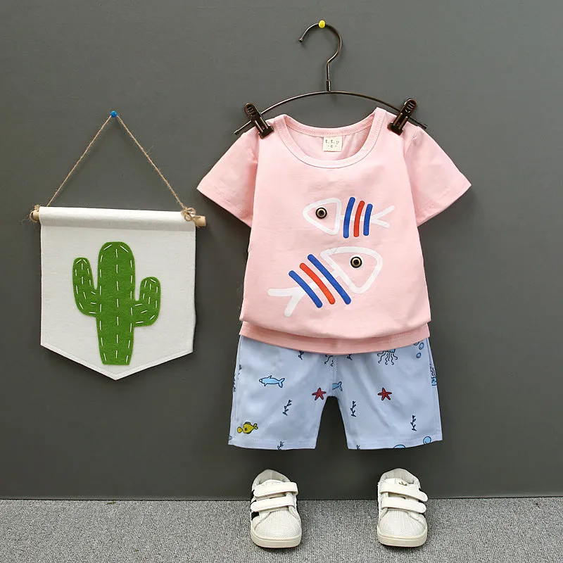 Baby cartoon two-piece set