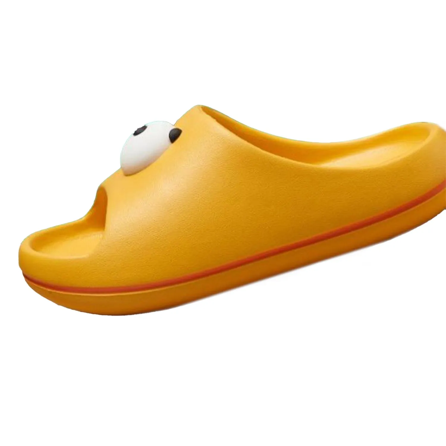 Baby Moo Panda Flip Flop Sliders - Yellow