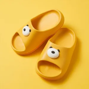 Baby Moo Panda Flip Flop Sliders - Yellow