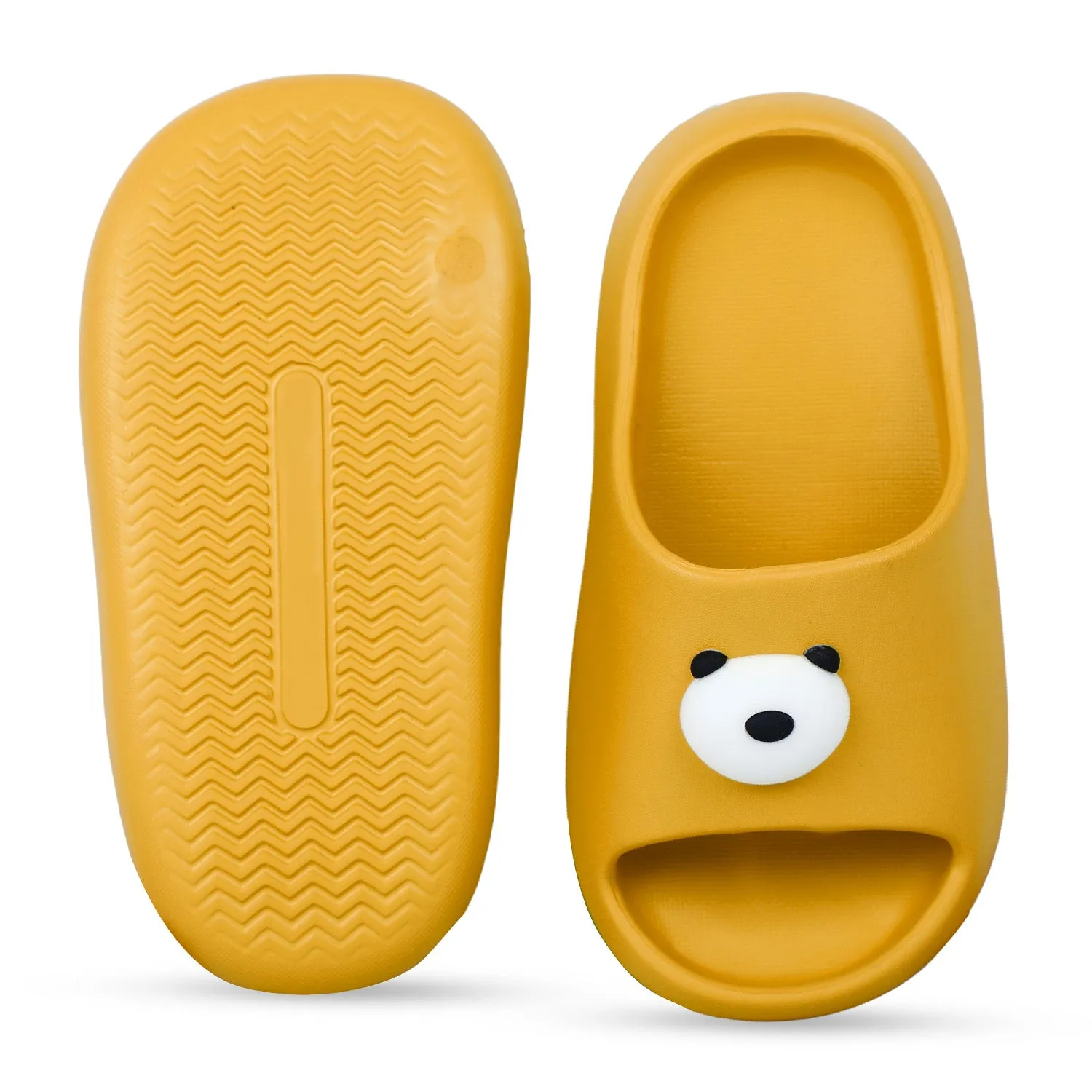 Baby Moo Panda Flip Flop Sliders - Yellow