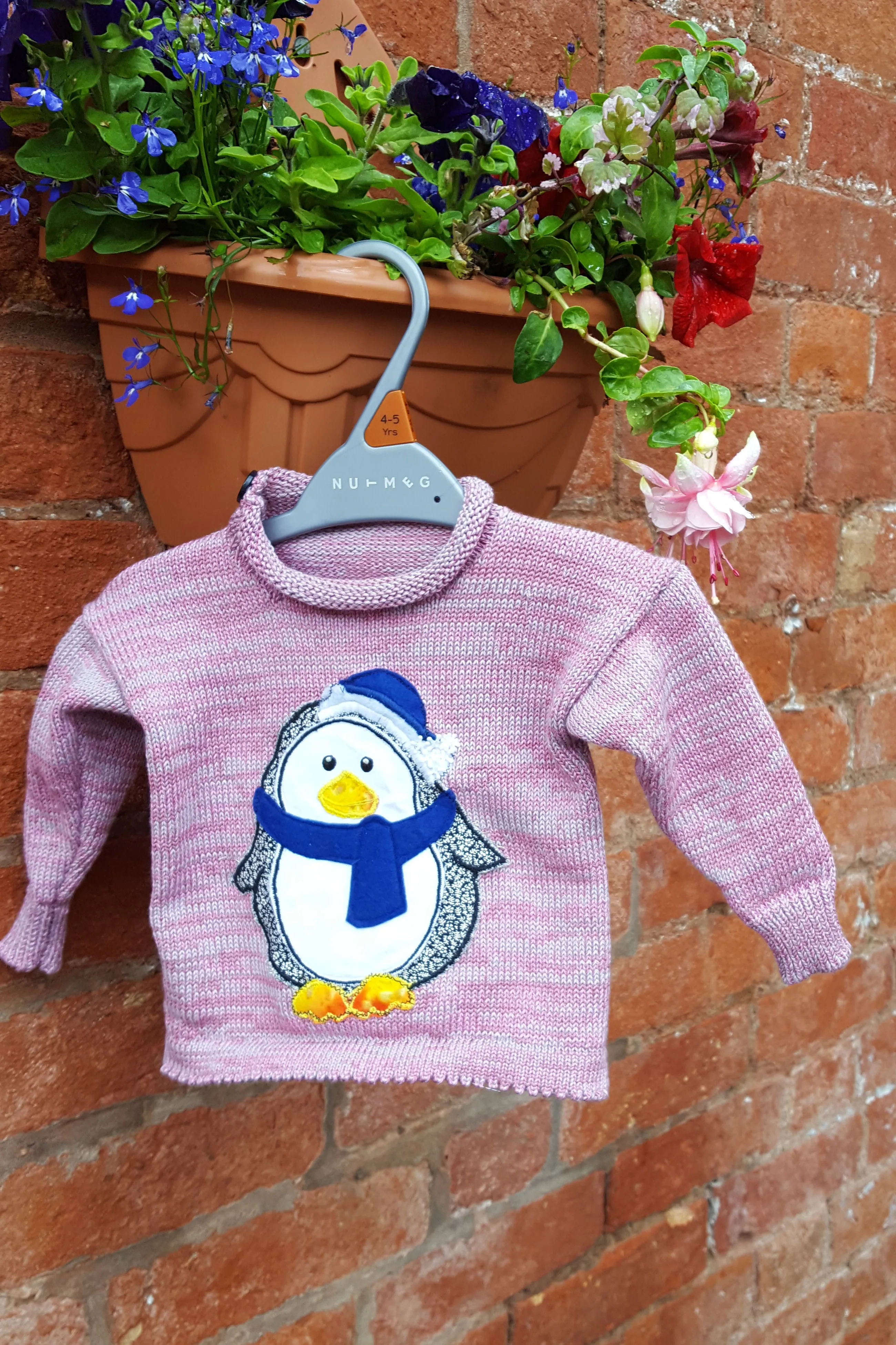 Baby, toddler, penguin jumper, child's sweater ready to ship,