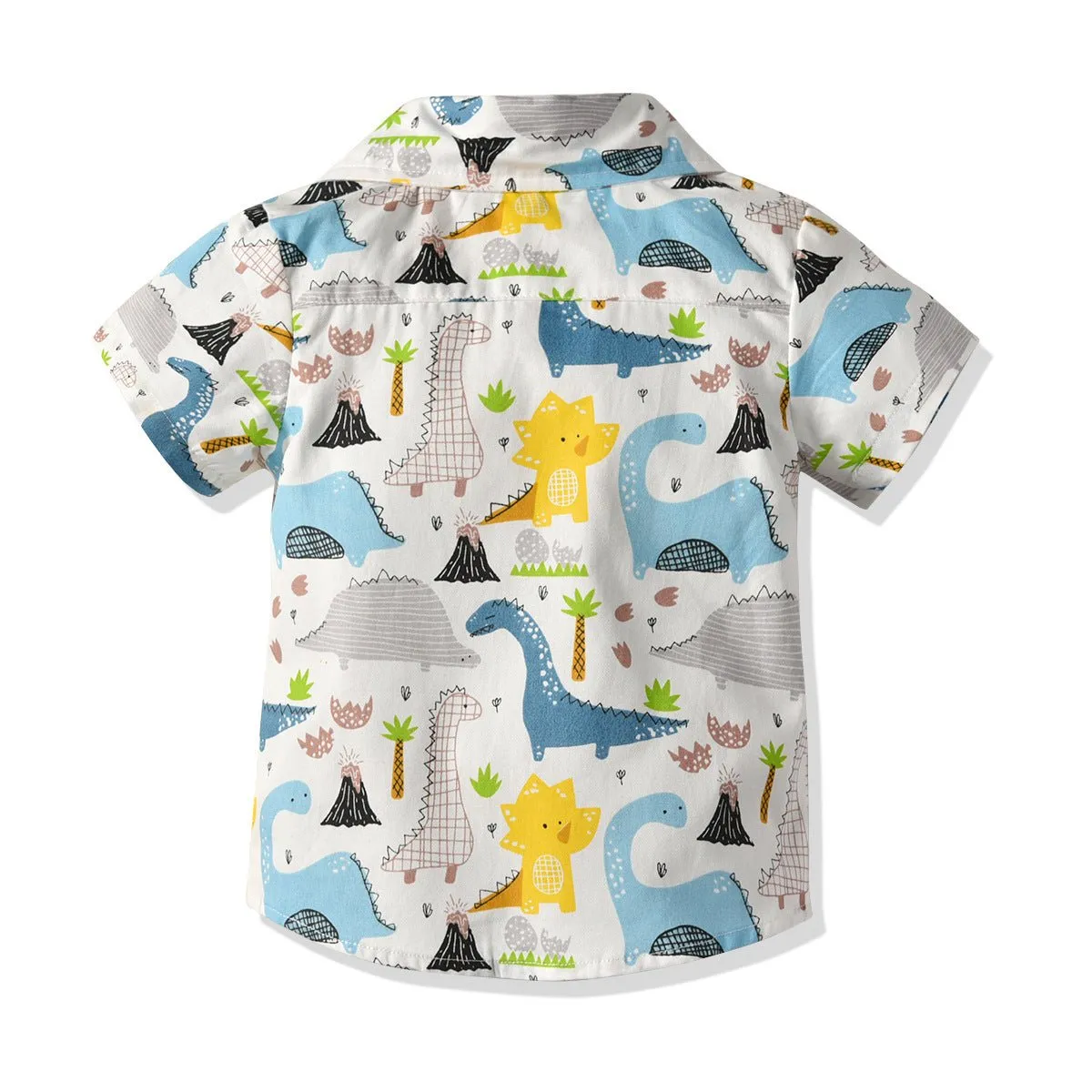 Baby/Toddler Boy's Dinosaur Print Short-Sleeve Shirt