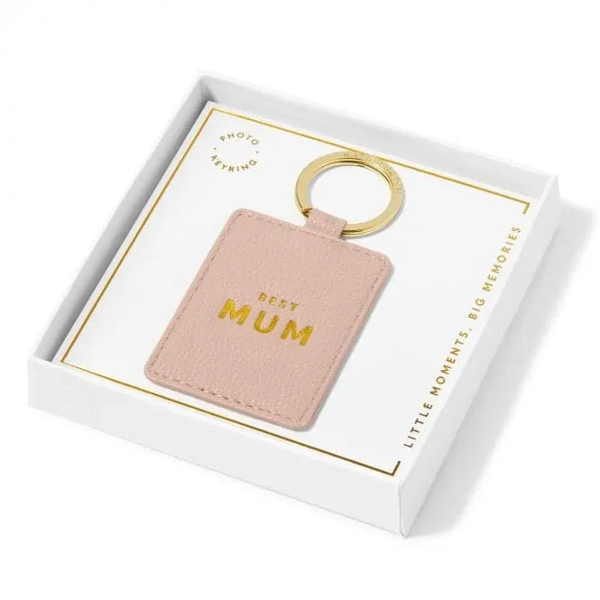 Beautifully Boxed Dusty Pink Photo Keyring 'Best Mum' KLB3051