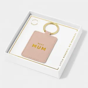 Beautifully Boxed Dusty Pink Photo Keyring 'Best Mum' KLB3051