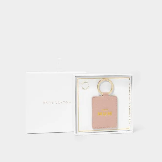 Beautifully Boxed Dusty Pink Photo Keyring 'Best Mum' KLB3051