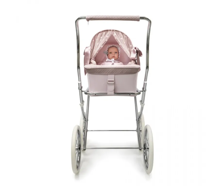 Bebelux 'Sweet Love' Pink Doll's Pram & Bag