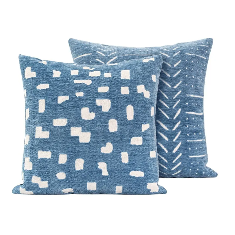 Blue Velvet Throw Pillow