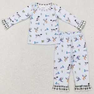 Boutique Kids Girls Pajamas Duck Deer Cute Sibling Sleepwear Sets GLP0974