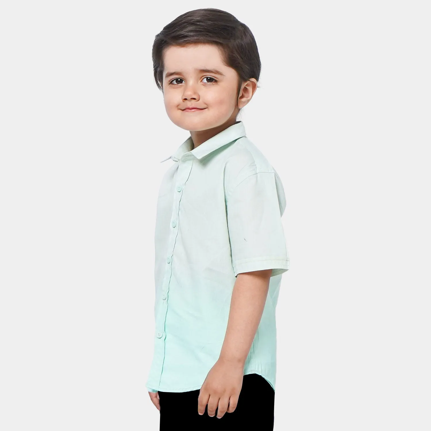 Boys Cotton Casual Shirt Dip n Dye | Mint Green