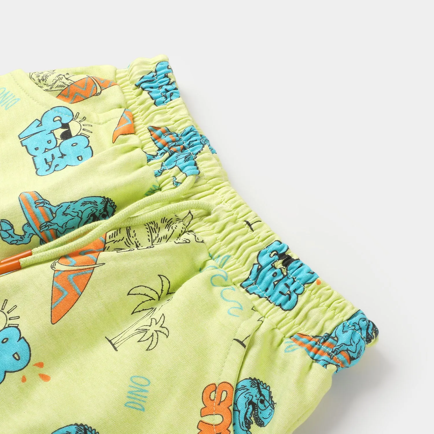 Boys Terry Short Surf Good Vibes - Light Green