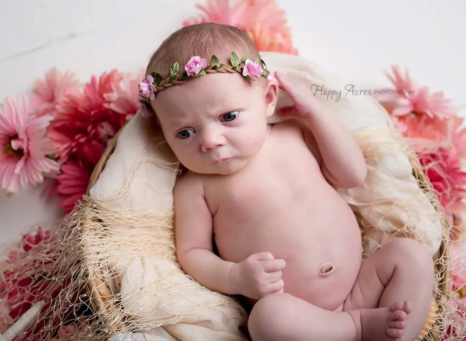 Braided Floral Vine Crown Headband, Baby Toddler