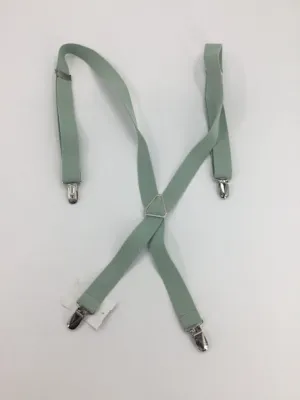 brandless Child Size Toddler Green Solid Belt/Suspenders