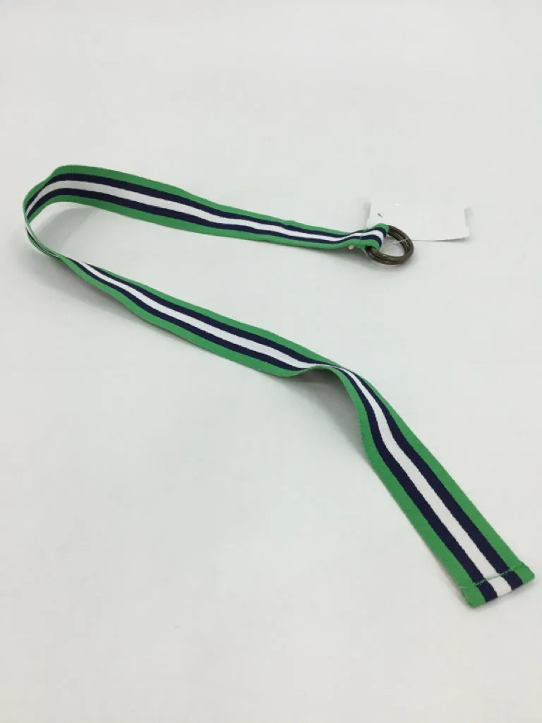 brandless Child Size Toddler Green Stripe Belt/Suspenders