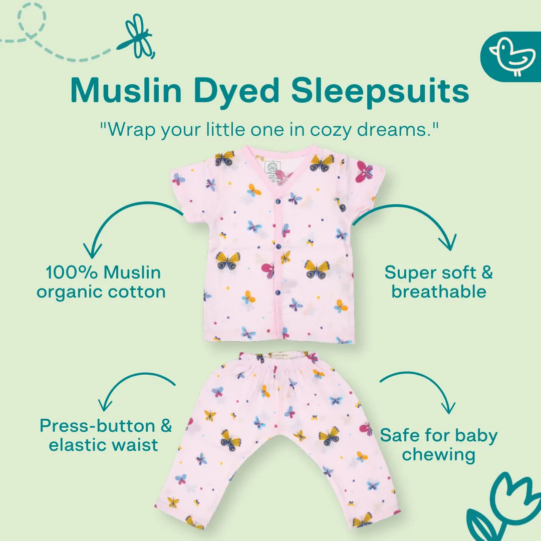 Butterflies - Muslin Sleep Suit for babies and kids (Unisex)