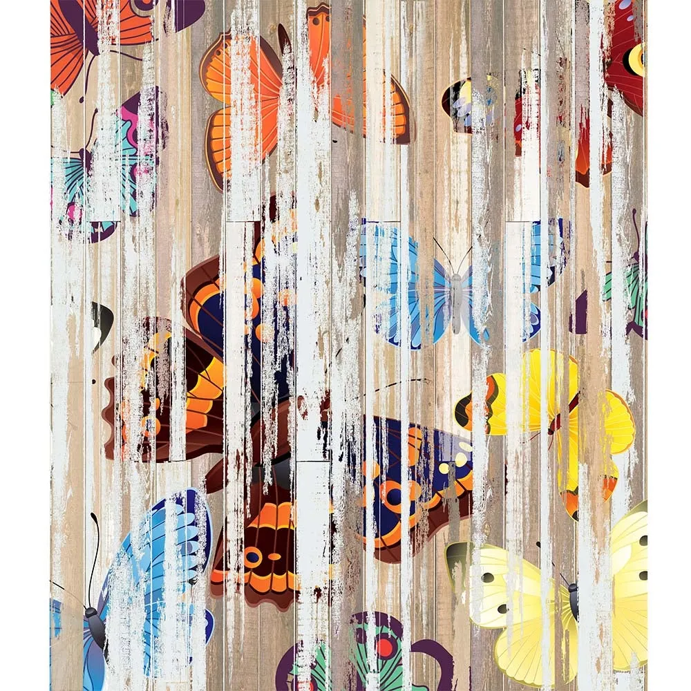 Butterfly Planks Printed Backdrop