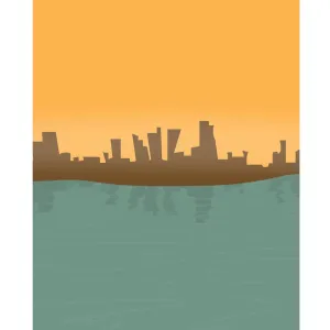 Cartoon Skyline Printed Backdrop