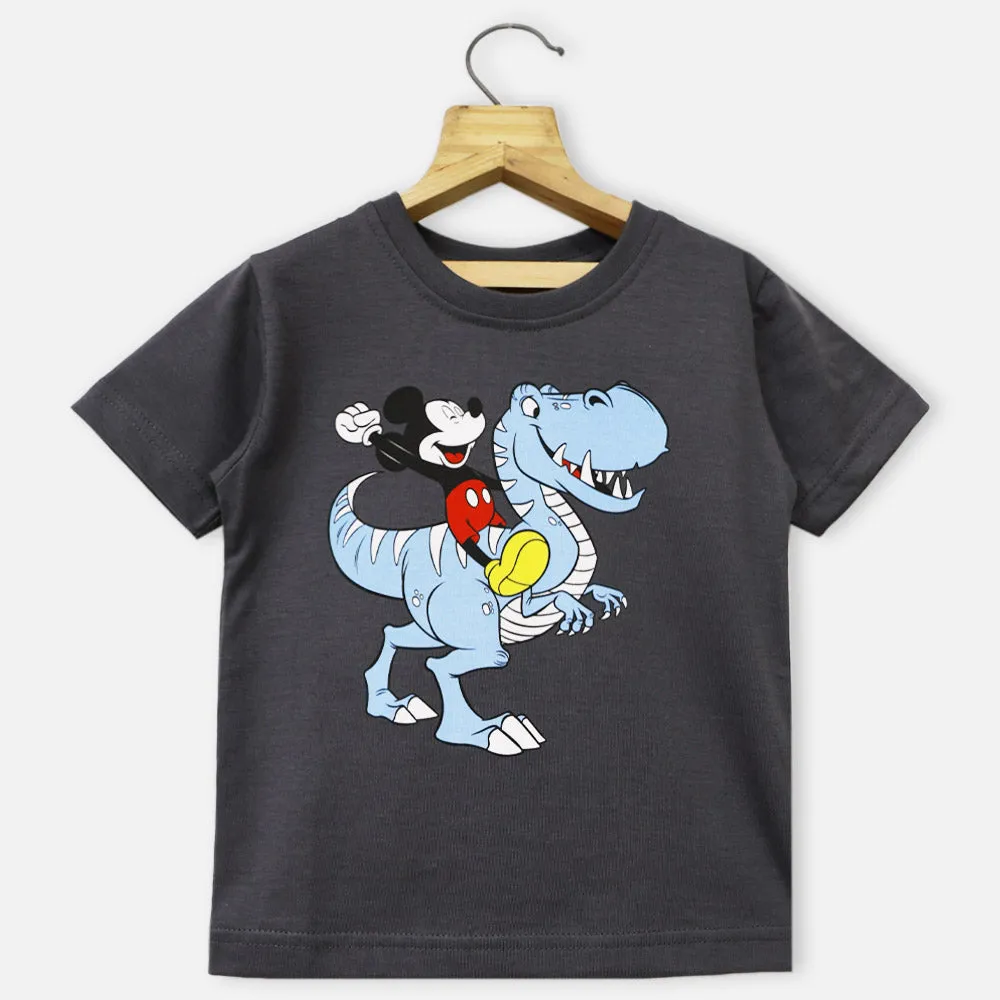 Cartoon Theme Half Sleeves T-Shirt