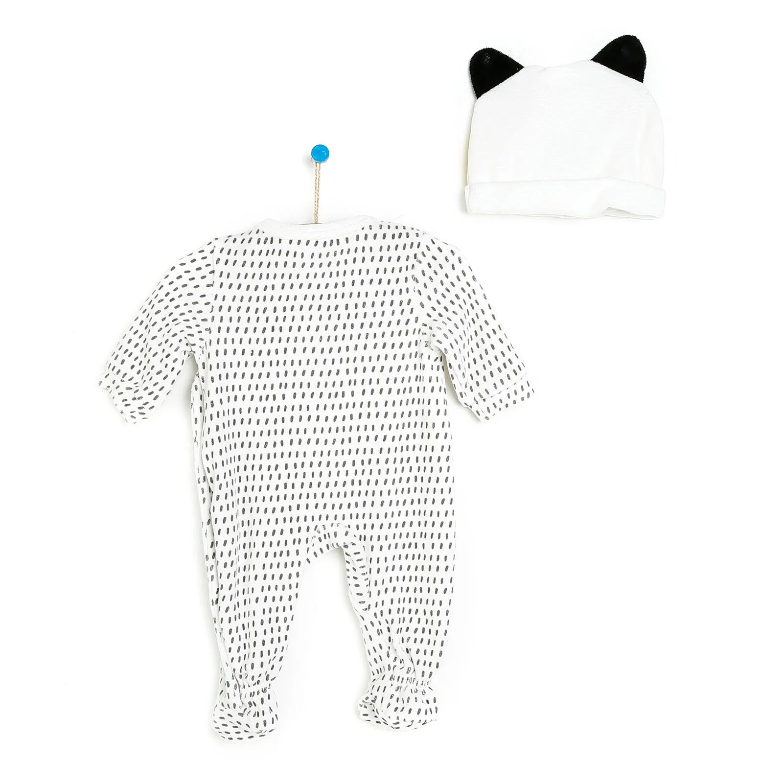 Cassiope Newborn Velvet Jumpsuit-Hat