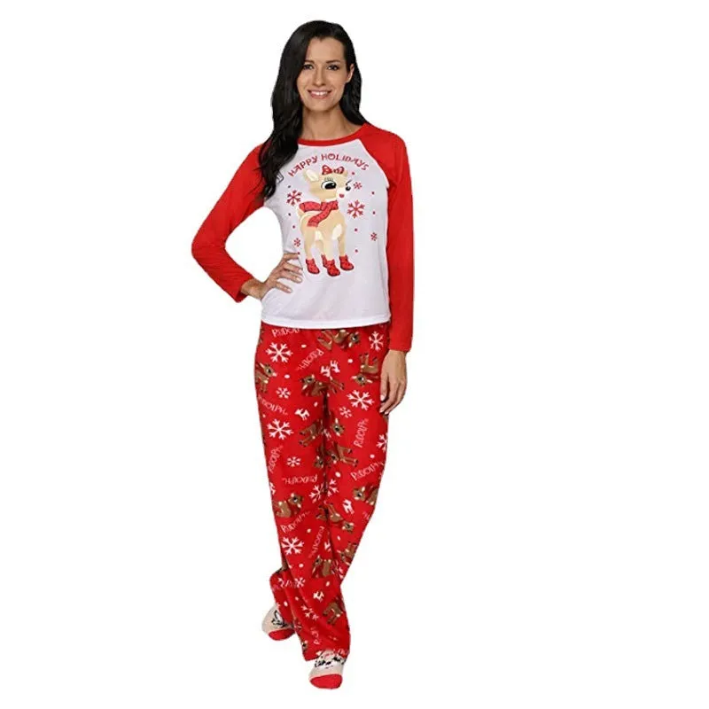 Christmas Family Suit Pajamas In Europe And America