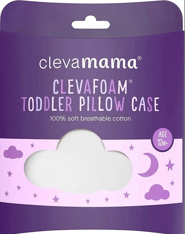 Clevamama ClevaFoam Toddler Pillow Case (White)