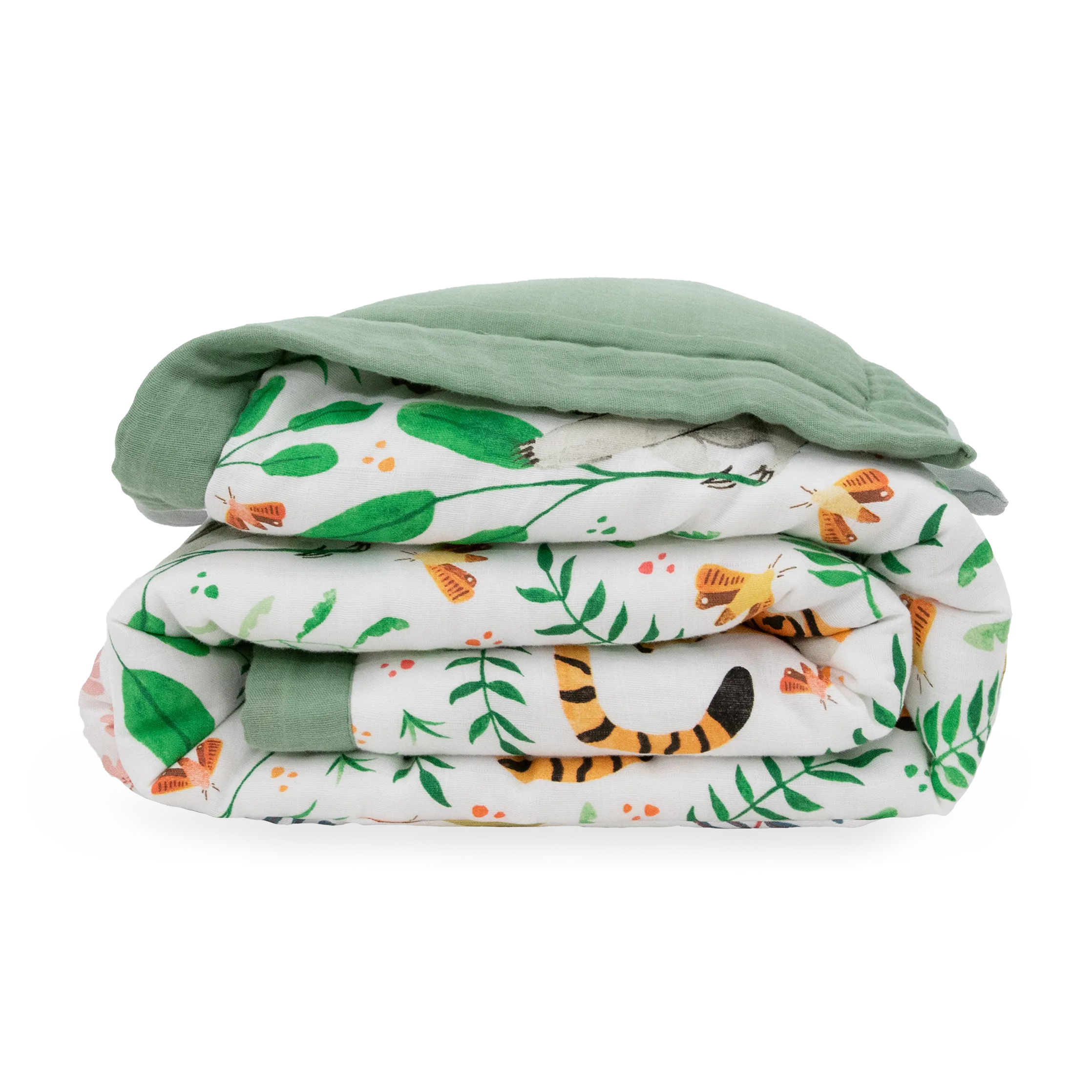 Cotton Muslin Toddler Comforter - Mighty Jungle