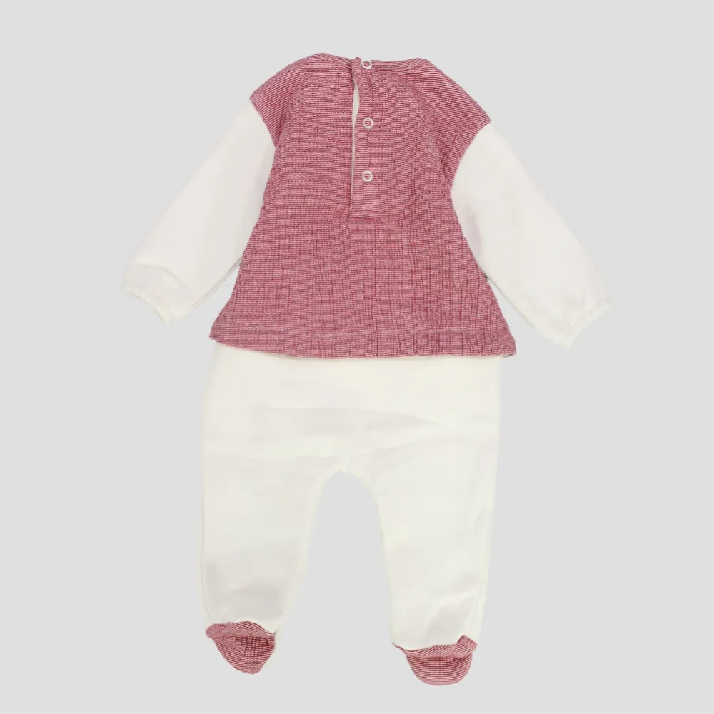 Cute Girly Long-Sleeved Baby Footie