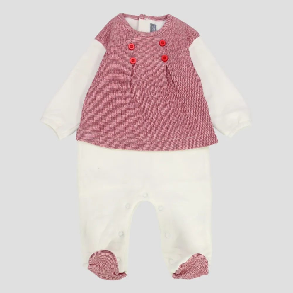 Cute Girly Long-Sleeved Baby Footie