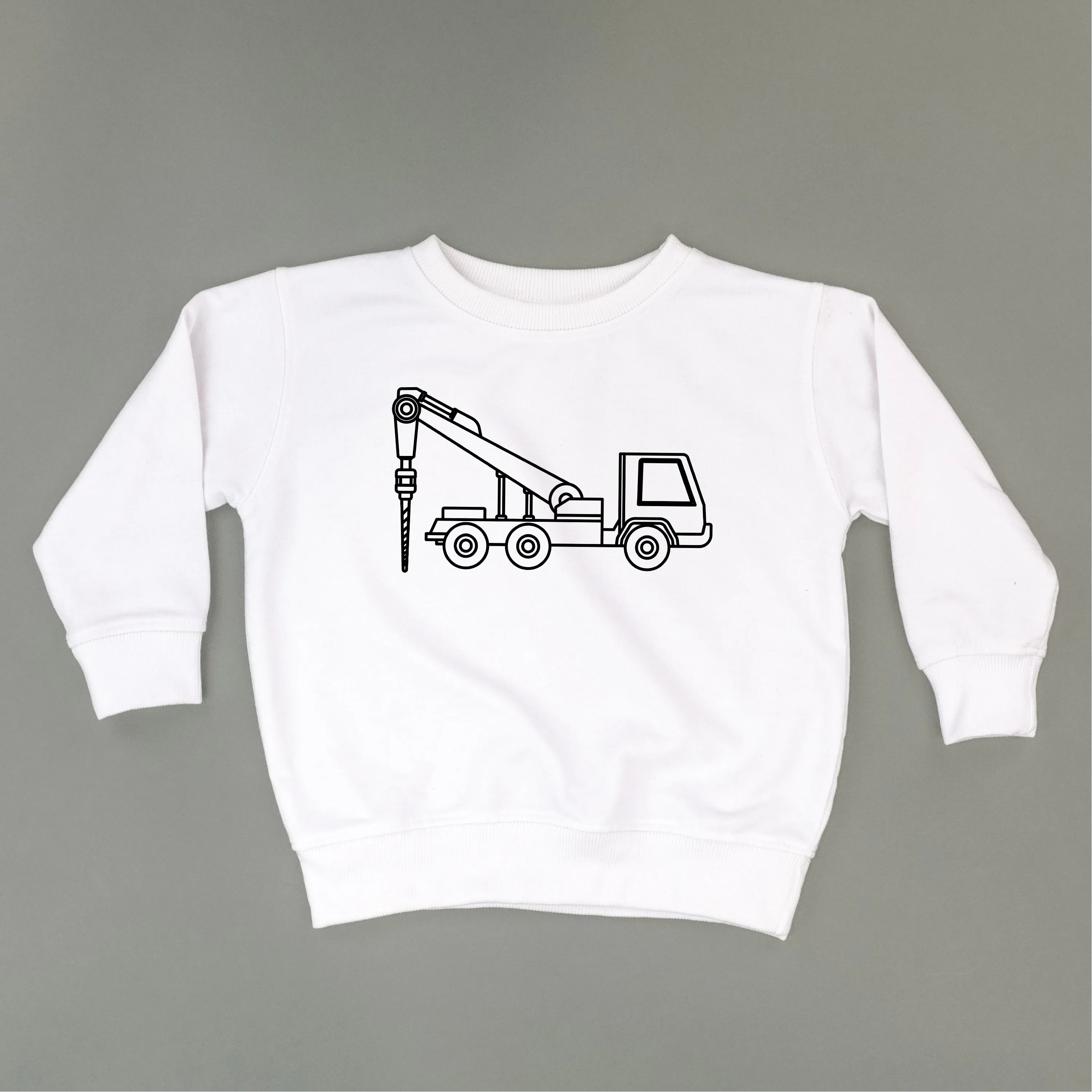 DRILLING TRUCK - Minimalist Design - Child Sweater