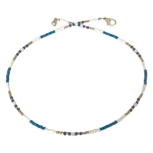 Dusty Blue Beaded Necklace