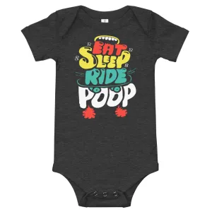 Eat Sleep Ride Skateboard Baby short sleeve one piece