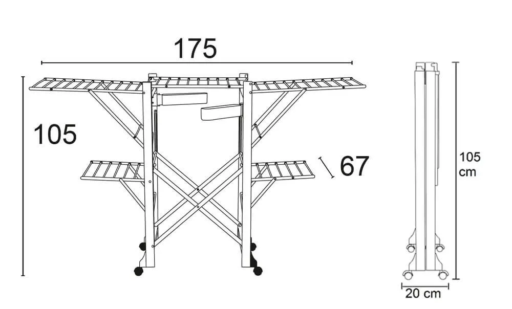 Gabbiano Clothes Airer White