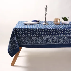 Hand Block Blue Printed Cotton Table Clothes