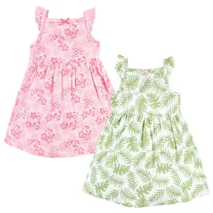 Hudson Baby Cotton Dresses, Palm Leaf