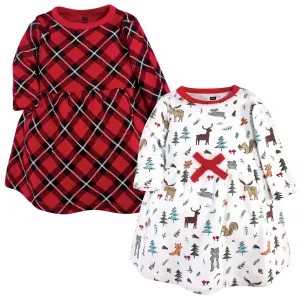 Hudson Baby Cotton Dresses, Woodland Friends