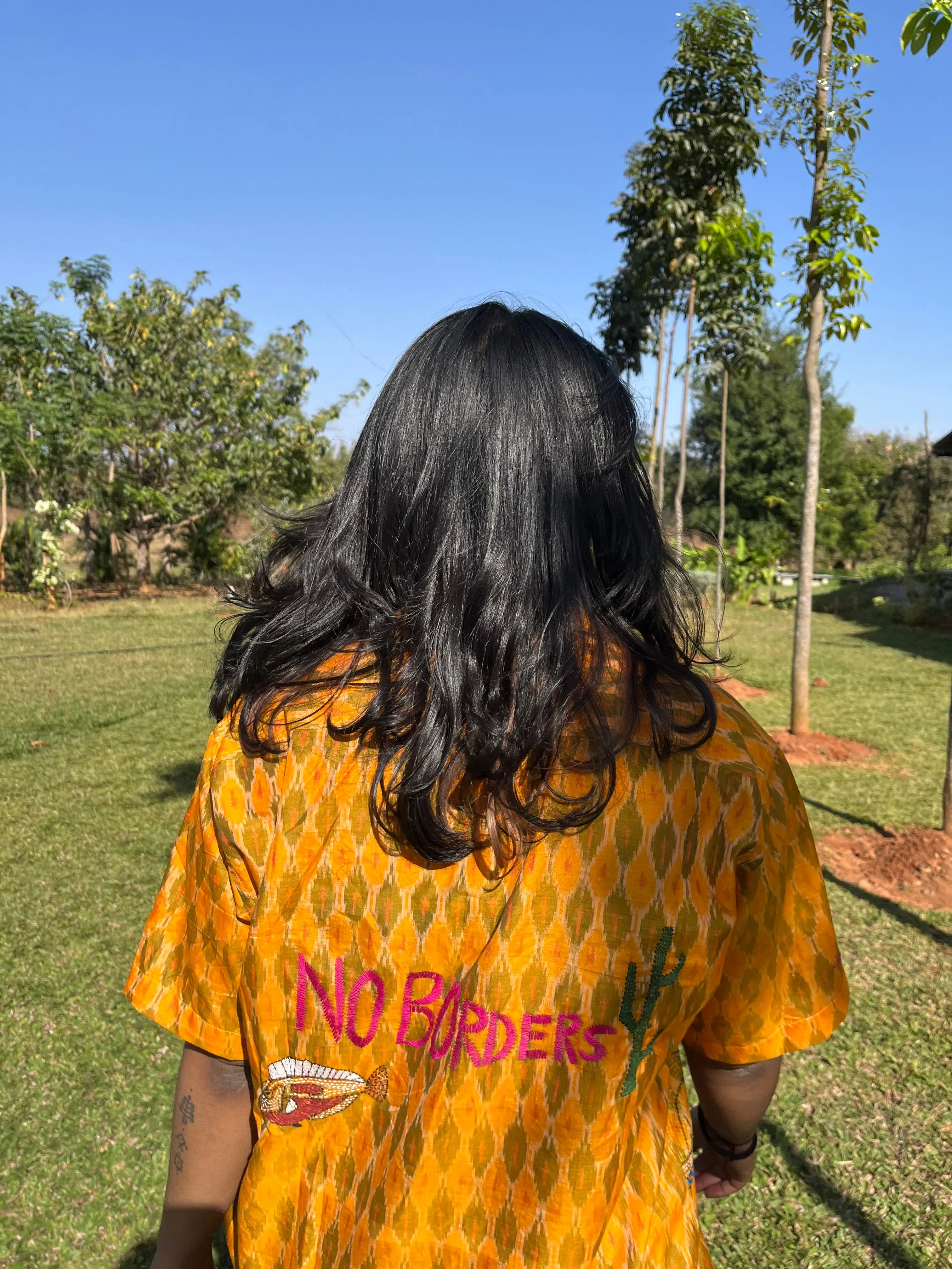 Ikat x Kantha Love-story Shirt