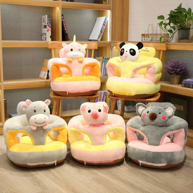 Importikaah Cute Anti-Rollover Baby Sitting Sofa Plush Toy: Learn-to-Sit Cartoon Companion