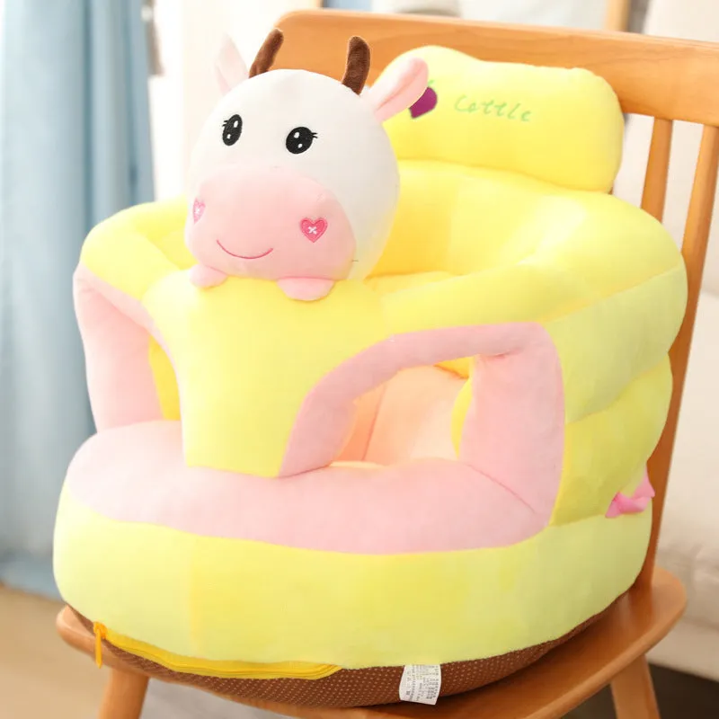 Importikaah Cute Anti-Rollover Baby Sitting Sofa Plush Toy: Learn-to-Sit Cartoon Companion