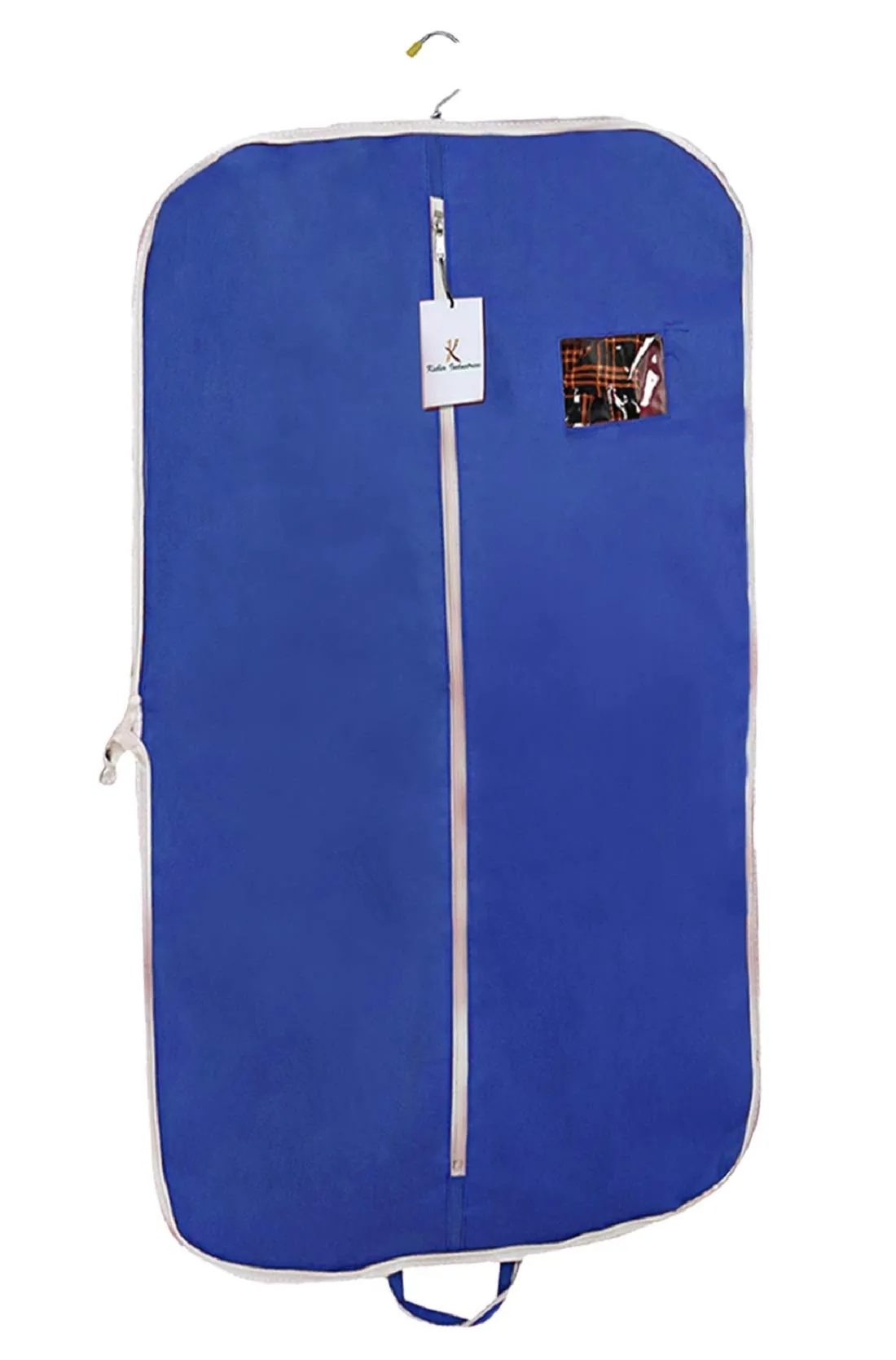 Kuber Industries 12 Pieces Foldable Non Woven Men's Coat Blazer Suit Cover (Brown & Royal Blue) -CTKTC41852