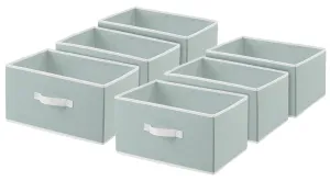 Kuber Industries Non-Woven Rectangular Flodable Cloth Storage Box, Pack of 6 (Grey)-HS40KUBMART23899