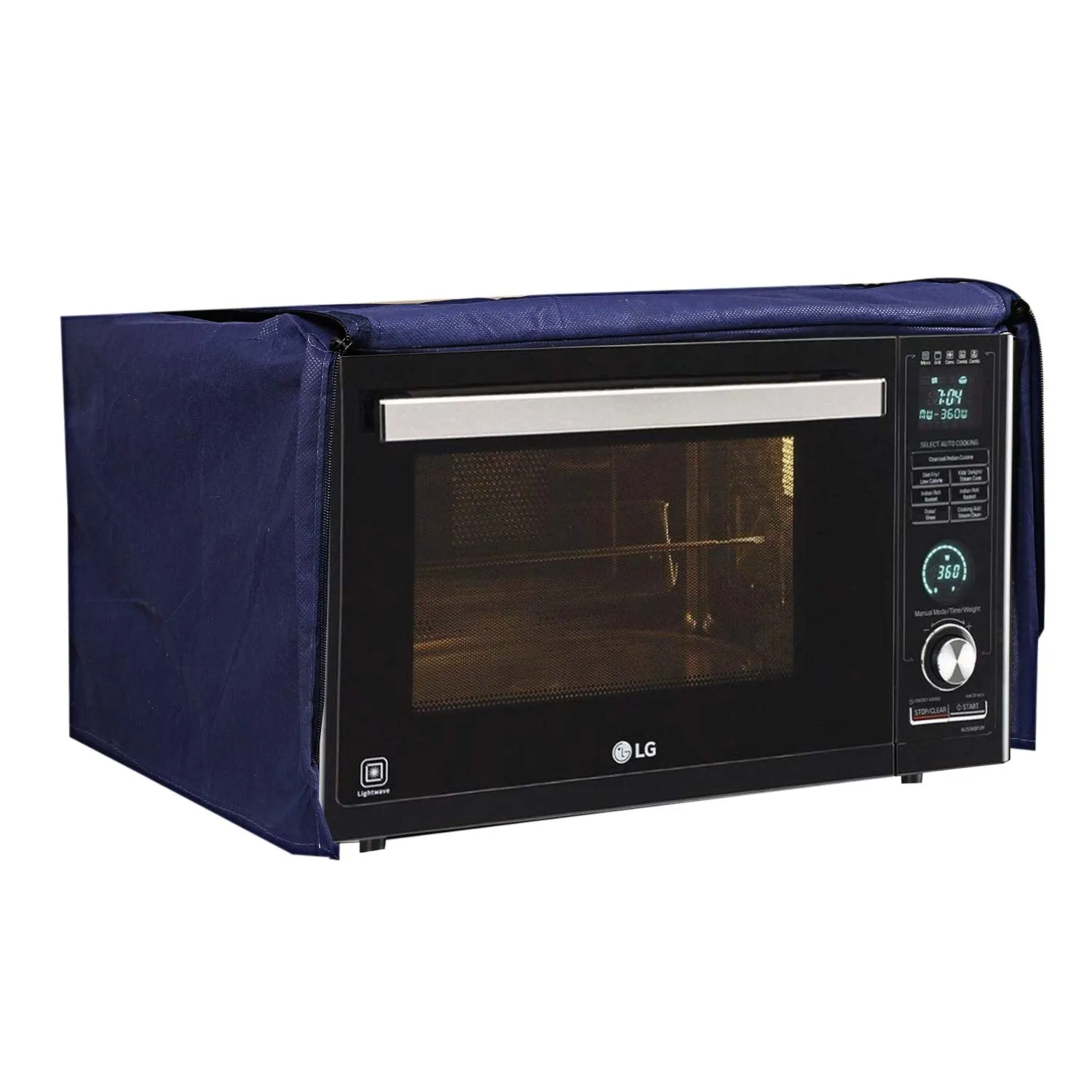 Kuber Industries PVC 1 Piece Microwave Oven Cover 25 Ltr (Blue) -CTKTC5743